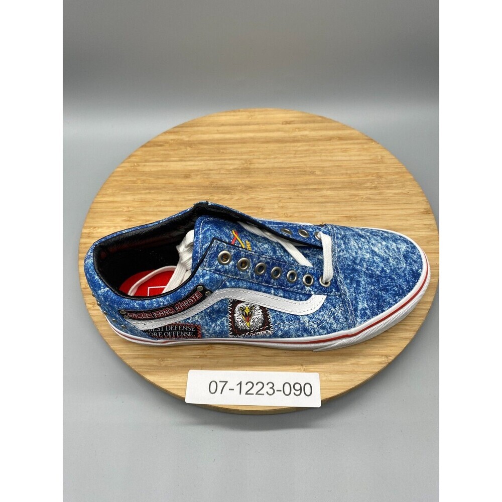 Vans Cobra Karate Shoes Blue 90s Canvas Denim Skate Sneakers Mens 7 Womens 8.5 - Picture 14 of 15